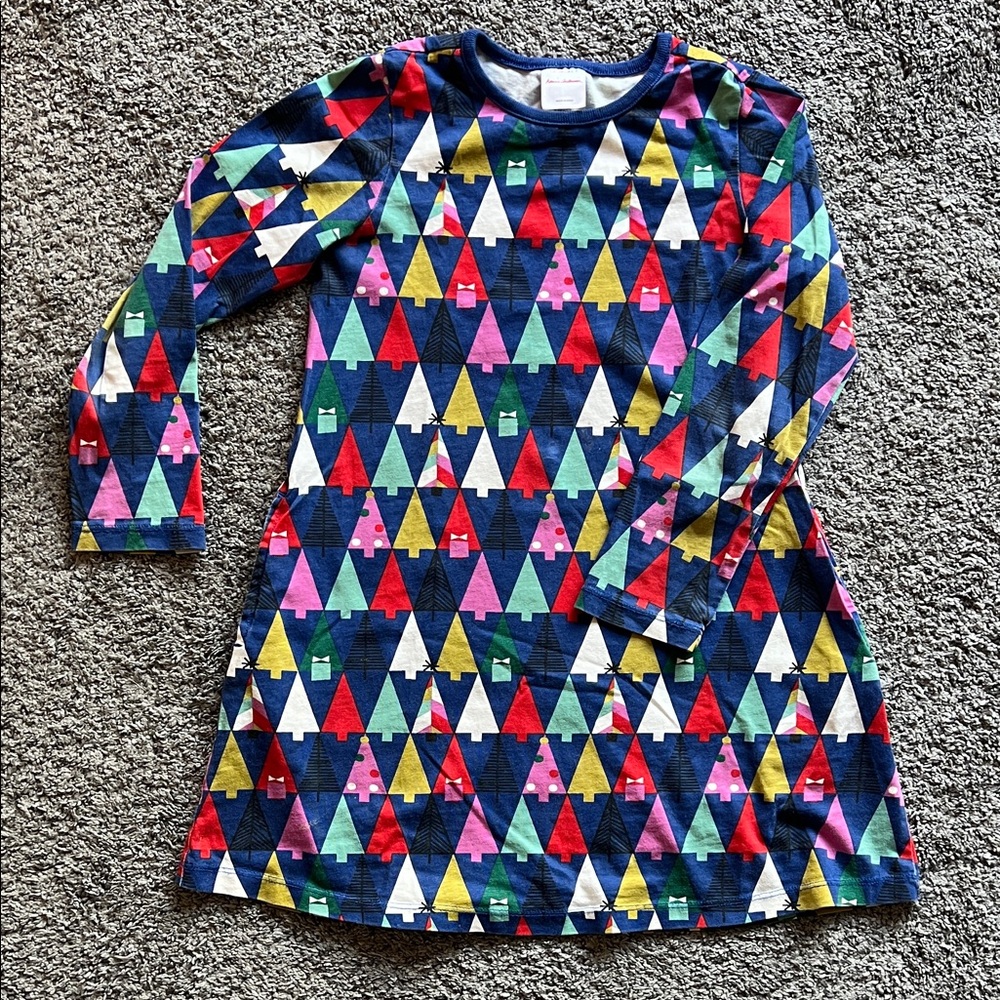 Colorful Geometric Long Sleeve Dress